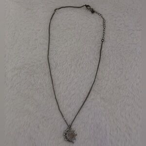 Moon and sun flower necklace